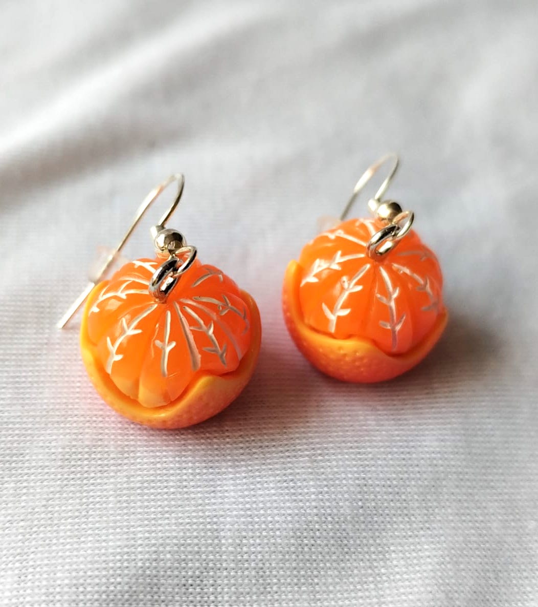 Orange Earrings