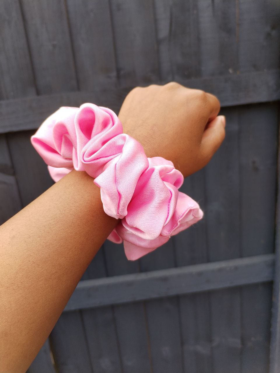 Baby Pink- Satin Scrunchie