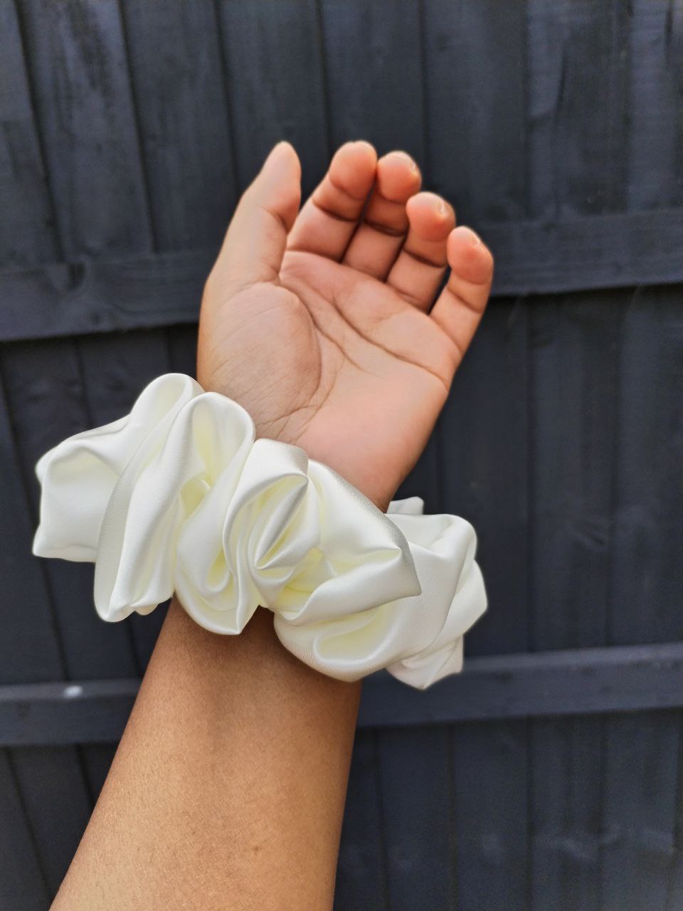 Ivory - Satin Scrunchie