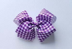 Purple Gingham - Oversized Bow