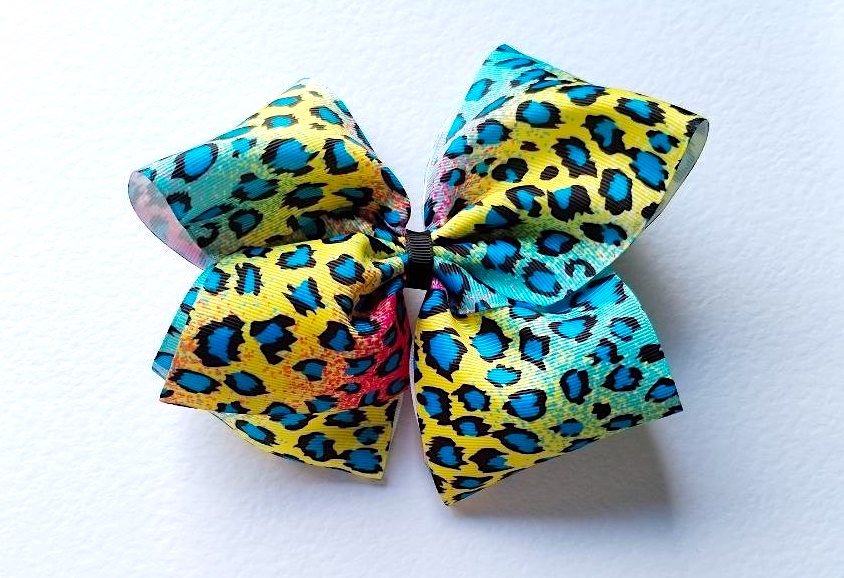 Leo- Oversized Multicoloured Leopard Print Bow