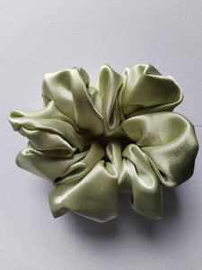 Sage- Satin Silk Scrunchie