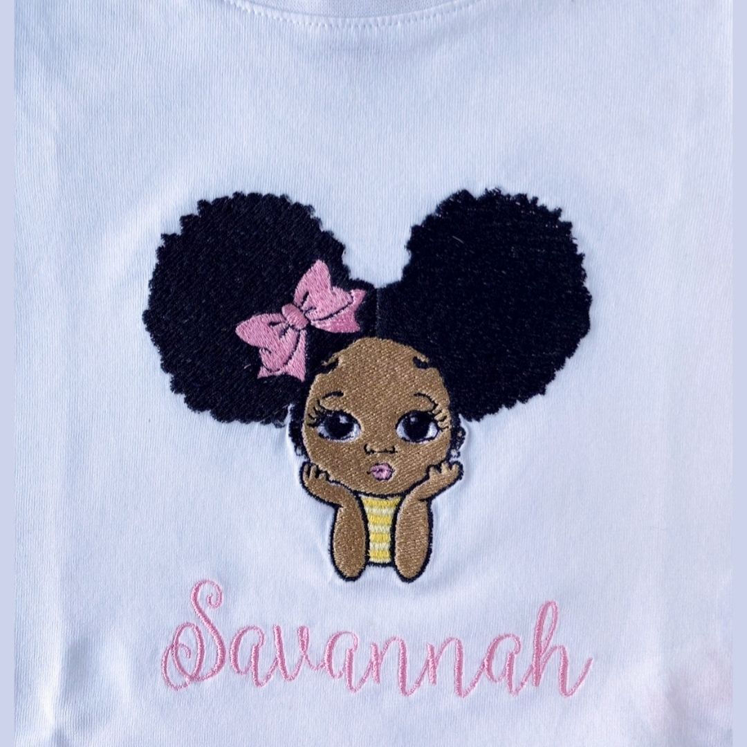 Babygirl + Name - Custom Embroidery T-shirt