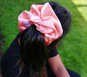 Peaches - Satin Silk Scrunchie