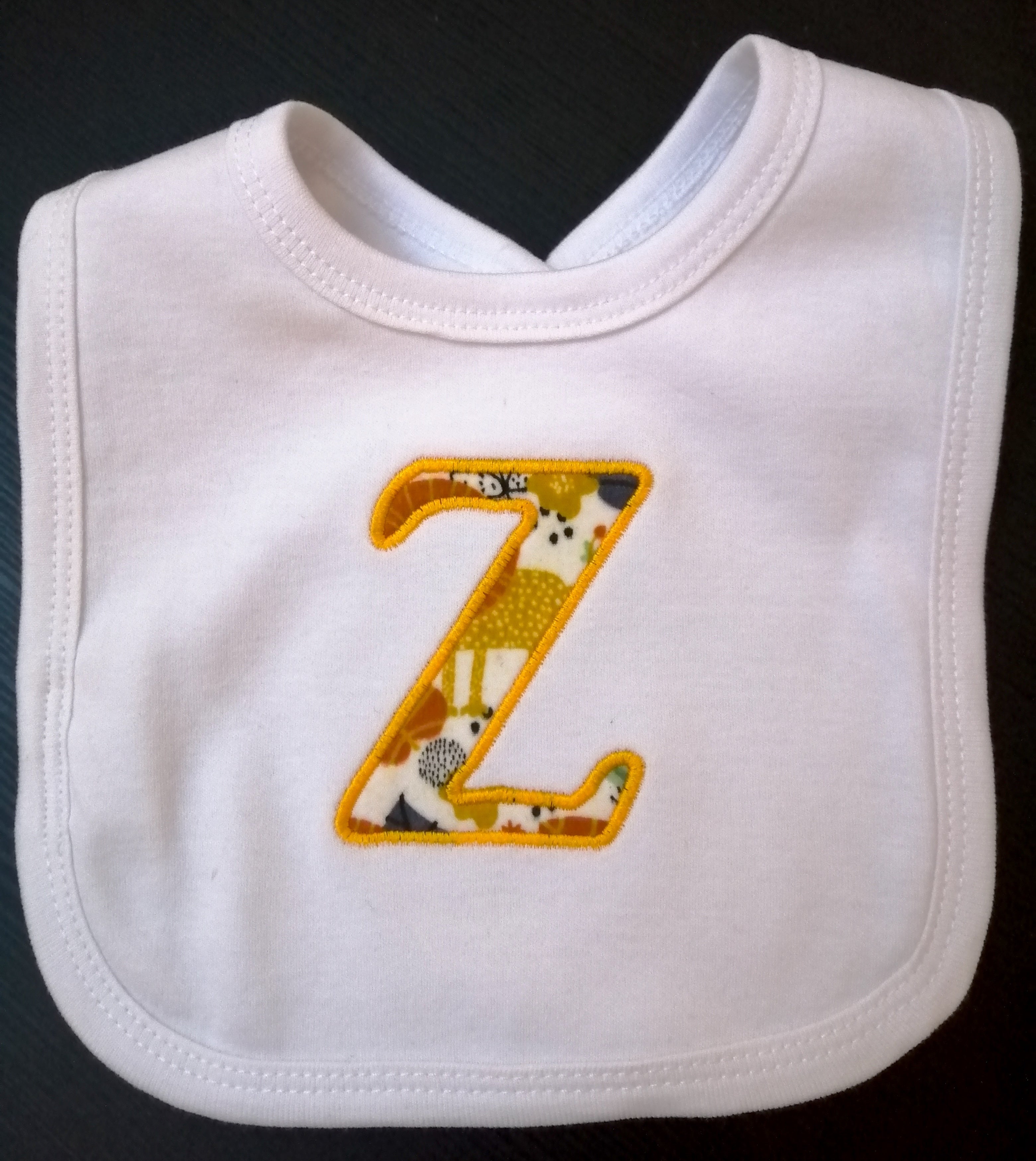 Applique Letter Bib